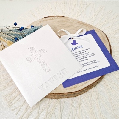 Convite Cruz - Menino Convite Cruz - Menino