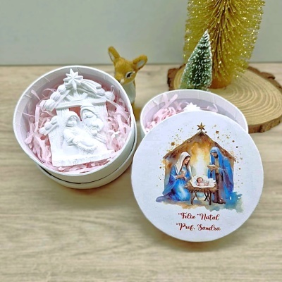 Caixa - presépio gesso perfumado