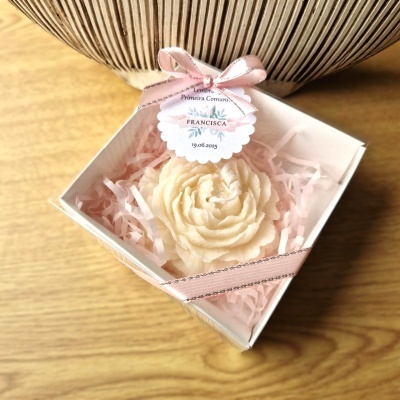 🌸 Caixa com Vela Flor Perfumada