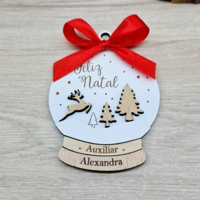 Bola Globo Neve Madeira