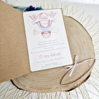 Convite kraft balão