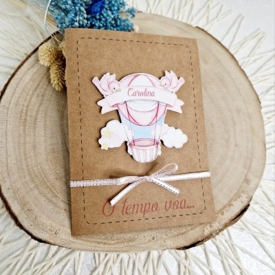 Convite kraft balão