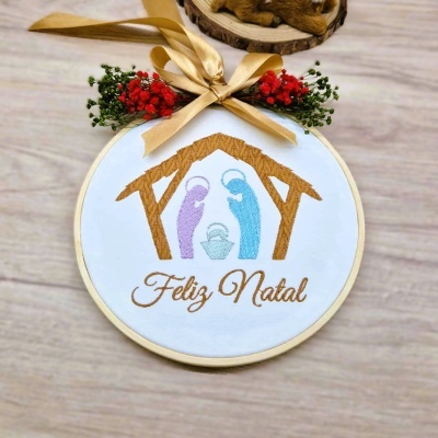 Bastidor bordado Natal 2025