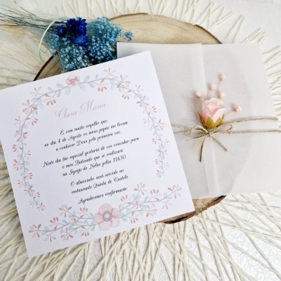 Convite Batismo ref 2052 Convite Batismo ref 2052