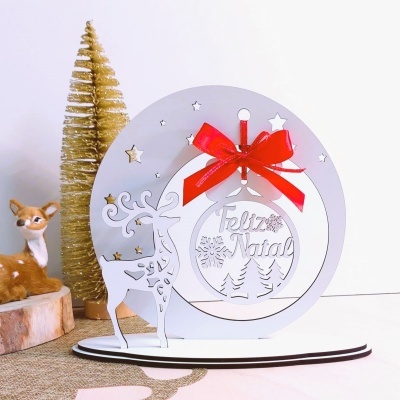 Aro de Natal com rena