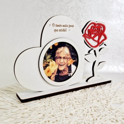 Moldura coração Mãe