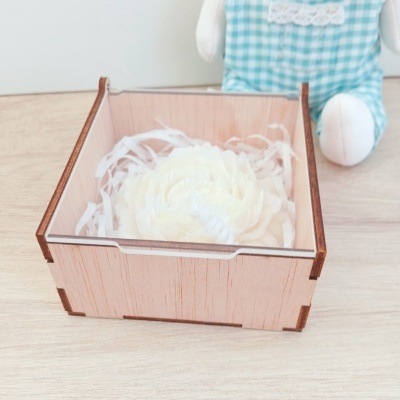 Caixa e Vela Flor Artesanal