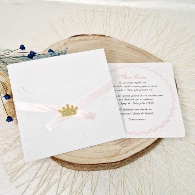 Convite Coroa Texturado Convite Coroa Texturado