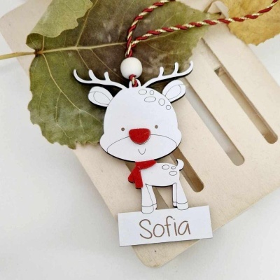 Bola de Natal Rena Personalizada