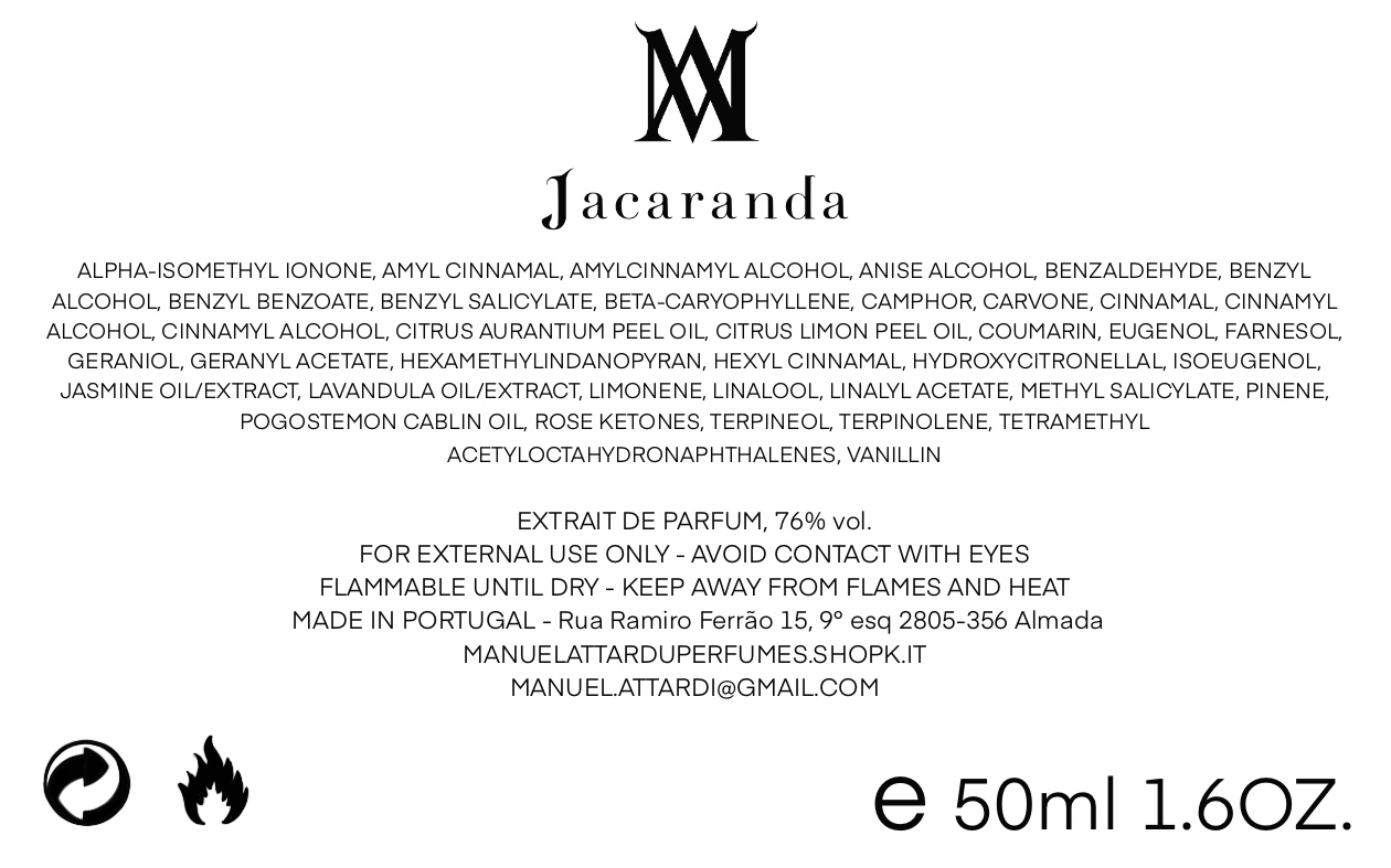 JACARANDA - Lisboa extrait 50 ml JACARANDA - Lisboa extrait 50 ml