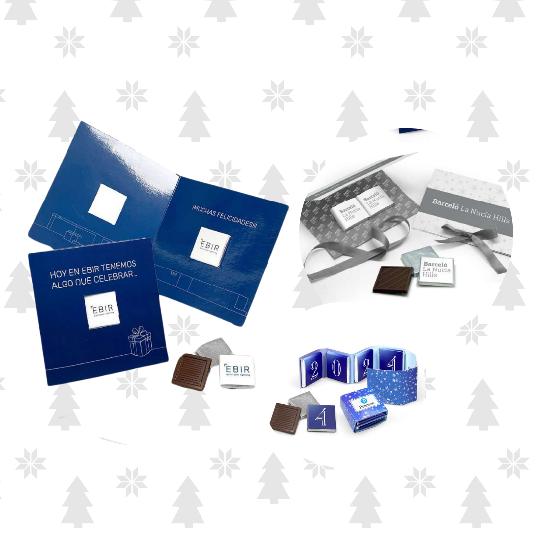 Postal de Natal personalizado com Mini Chocolate