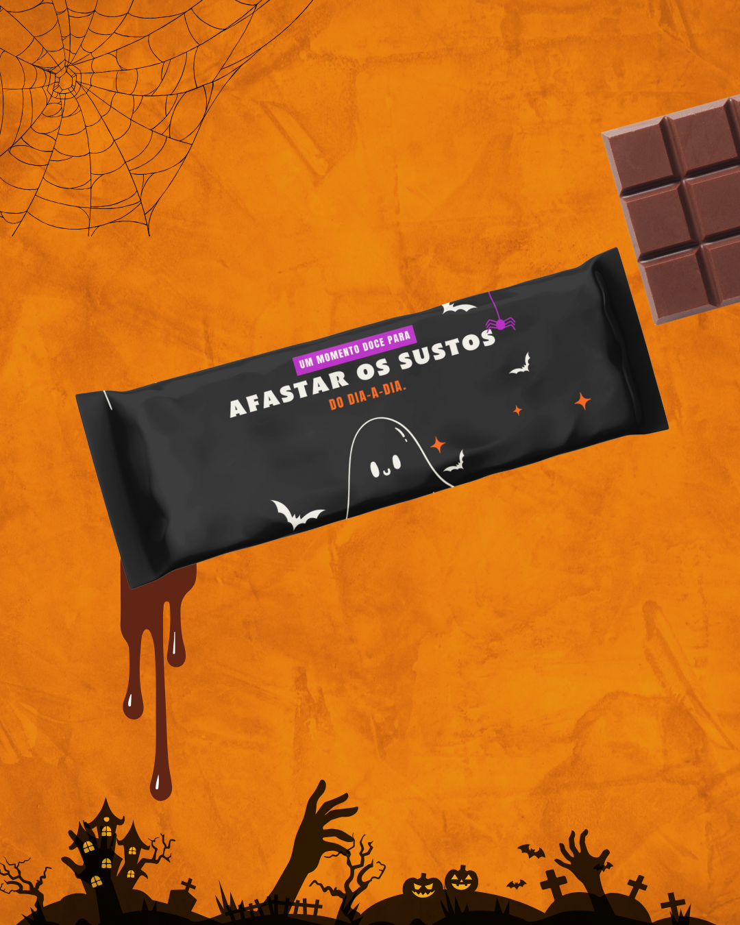 Chocolate Halloween personalizado para empresas