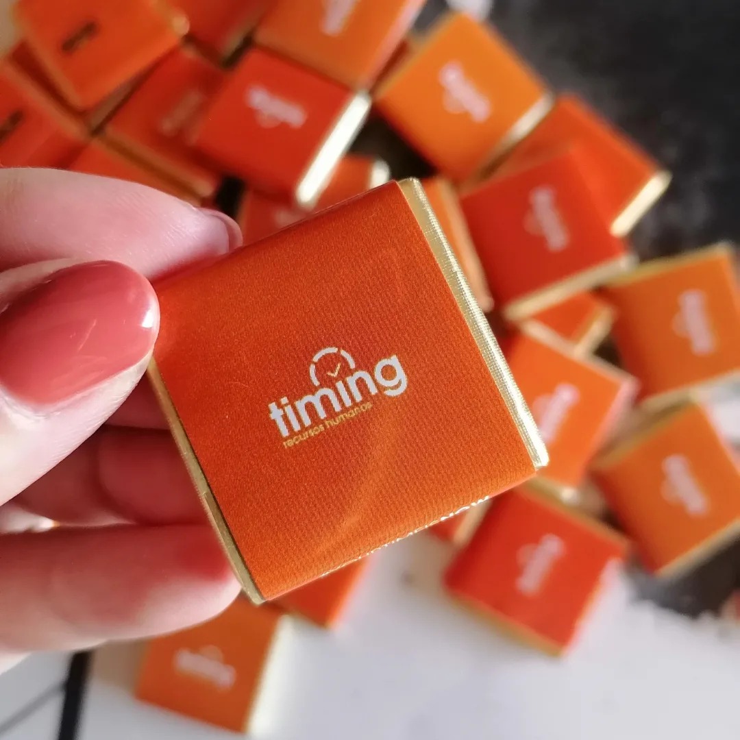 Napolitanas de Chocolate Personalizadas Logotipo Empresa