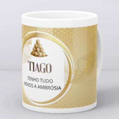 Caneca&#x20;Ferrero&#x20;Rocher&#x20;Personalizada&#x20;com&#x20;Nome&#x20;&#x2B;&#x20;10&#x20;Chocolates