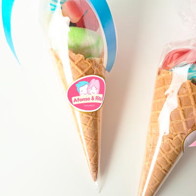 Cone de Bolacha com Gomas | Lembranças para Festas Infantis ou Crianças