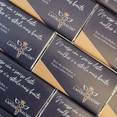 Mini Chocolates 20gr com design personalizado para empresas