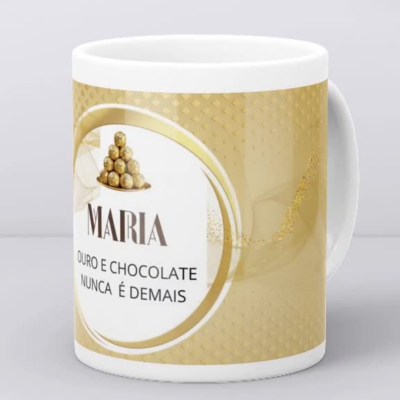 Caneca&#x20;Ferrero&#x20;Rocher&#x20;Personalizada&#x20;com&#x20;Nome&#x20;&#x2B;&#x20;10&#x20;Chocolates