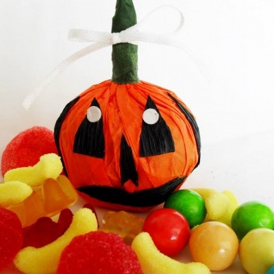 Mini-Abóboras de Halloween com Gomas