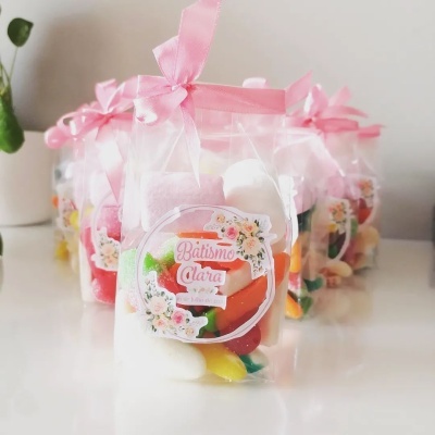 Saquinhos de Gomas ou Rebuçados personalizados e com laço