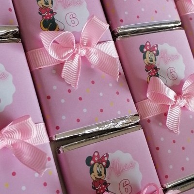 Mini Chocolates personalizados com temas Disney | Minnie