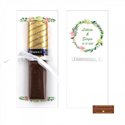 Cartão de Agradecimento com Mini Chocolate Merci
