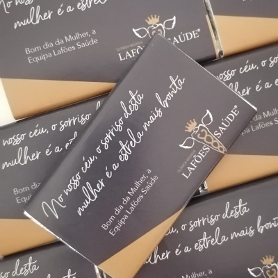 Mini Chocolates 20gr com design personalizado para empresas