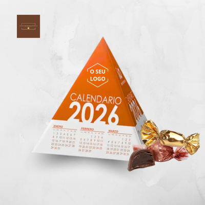Calend&#x00E1;rio&#x20;Pir&#x00E2;mide&#x20;Personalizado&#x20;com&#x20;Chocolates&#x20;-&#x20;M&#x00ED;nimo&#x20;50&#x20;Unidades