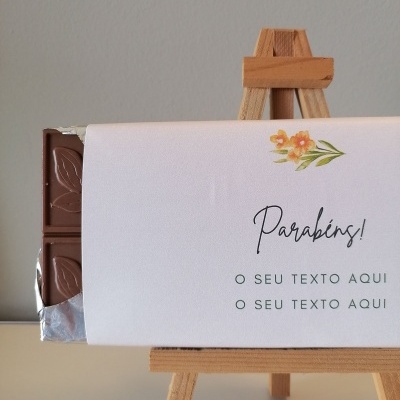Chocolate Grande Parabéns - Sabor Premium Texto personalizado