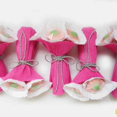 Mini Bouquets de Gomas para Festas