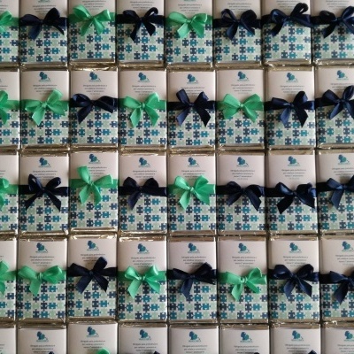 Mini Chocolates 20gr com design personalizado para empresas