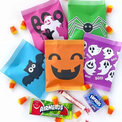 🎃 Saquinhos de Halloween Personalizados com Gomas (80g)