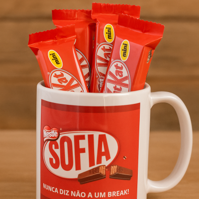 Caneca&#x20;Kit&#x20;Kat&#x00AE;&#x20;Personalizada&#x20;com&#x20;Nome&#x20;e&#x20;Frase&#x20;&#x2B;&#x20;Mini&#x20;Chocolates