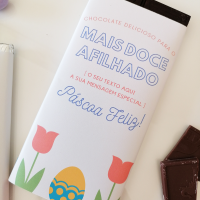 Chocolate Grande Personalizado para Afilhada ou Afilhado