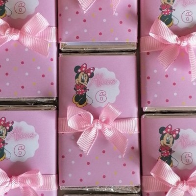 Mini Chocolates personalizados com temas Disney | Minnie