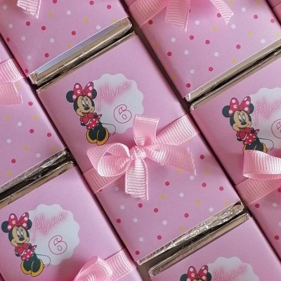 Mini Chocolates personalizados com temas Disney | Minnie