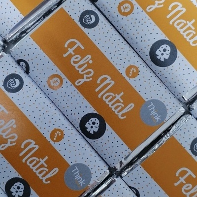 Mini Chocolates 20gr com design personalizado para empresas