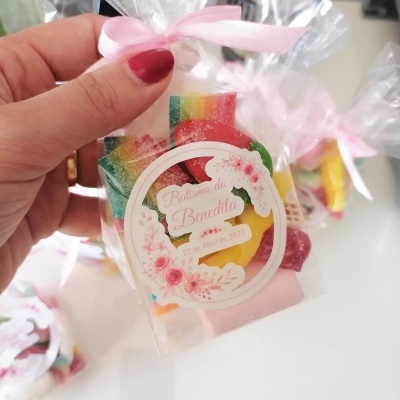 Saquinhos de Gomas ou Rebuçados personalizados e com laço