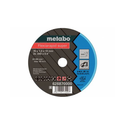 Discos de corte inox 76mm Metabo