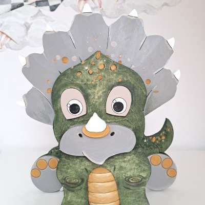 Candeeiro Dinossauro de Madeira Controlado por SMARTPHONE