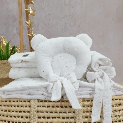 Cesta Moisés de Vime Natural SARA com Roupa de Cama