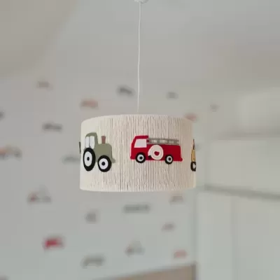 Candeeiro de Teto Trator, Escavadora e Bombeiros