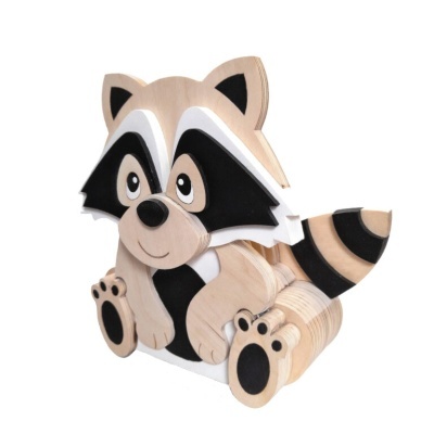 Candeeiro Guaxinim de Madeira Controlado por SMARTPHONE