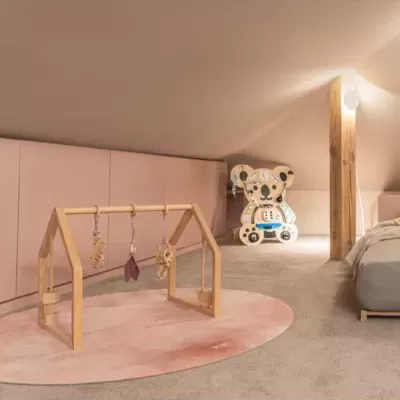 Tapete Grande de Brincar Nuvens Rosa PRIME