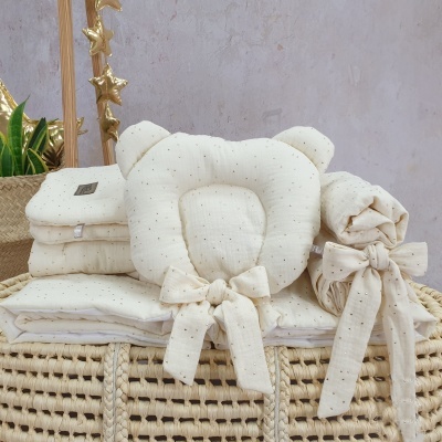 Cesta Moisés de Vime Natural SARA com Roupa de Cama