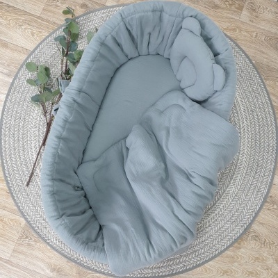 Cesta Moisés de Vime AMELIA com roupa de cama