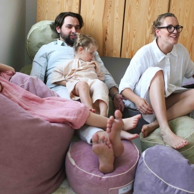 Pufe de Veludo Cotelê BINI COZY | L