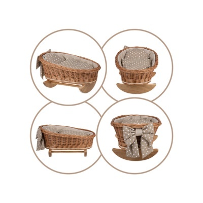 Berço Vime de BALANÇO para Bonecas