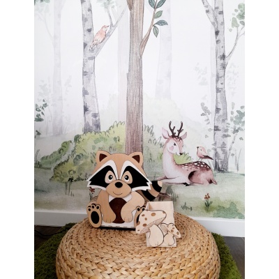 Candeeiro Guaxinim de Madeira Controlado por SMARTPHONE