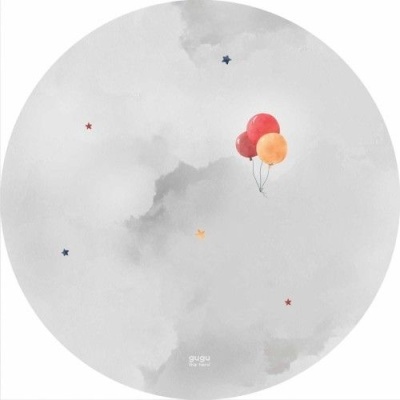 Tapete Redondo de Borracha Natural Balões PRIME