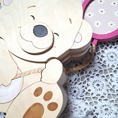 Candeeiro Ursinho de Madeira Controlado por SMARTPHONE